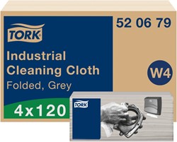 Tork W4 industriële reinigingsdoek grijs 1-laags 520679