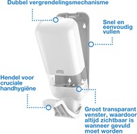 Tork zeepdispenser met armbeugel S4 Elevation wit 564100 handdesinfectie dispenser-3