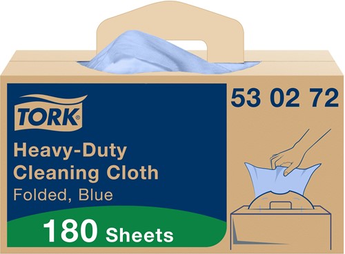 Tork Heavy Duty werkdoek W7 Premium 1lgs. blauw 530272 35,5x42,5cm Handybox 180 doek
