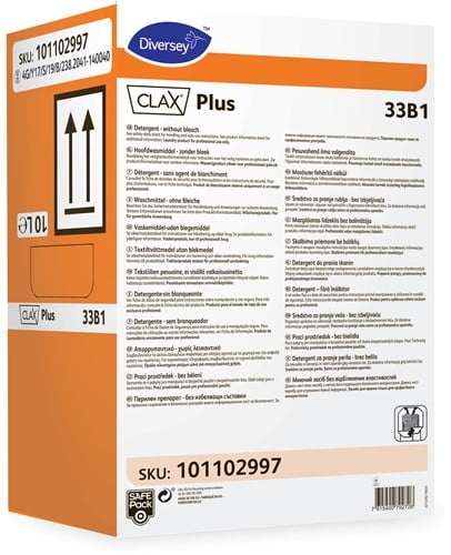 Diversey Clax Plus 33B1 vloeibaar wasmiddel enzymatisch Safepack 10L