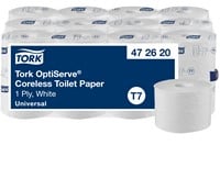 Tork Coreless toiletpapier T7 Universal wit 472620 1lgs. 143.75m Pak 24x1250 vel-2