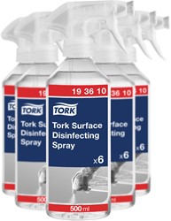Tork desinfecterende spray voor oppervlakken 193610 Doos 6 sprayflacon x 500ml