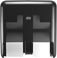 Tork Optiserve 4-rol toiletrol dispenserT7 zwart hulsl.558052 type verticaal