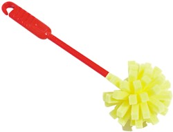Isoleerkanborstel 30cm ronde kop, geel schuim met steel, div kleur sortering