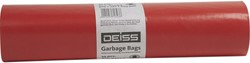 Deiss pedaalemmerzakken LDPE 30&25x60cm rood T70 Rol 25 stuks