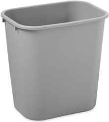 Rubbermaid afvalbak PE 26,6L, grijs, rechthoekig excl. Swing Top A deksel