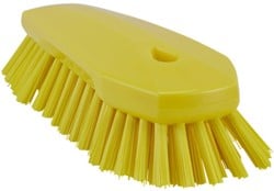 Vikan hygiene werkborstel 250mm geel hard 38926 uitstaande vezels
