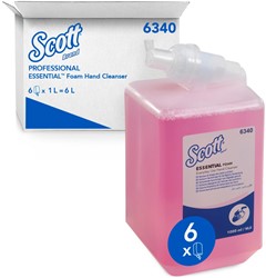 Scott foam handreiniger Essential roze 6340 geparfumeerd Doos 6x1L