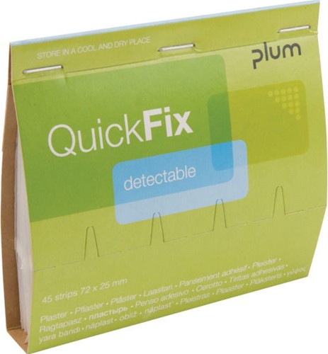 Plum QuickFix refill met 45 detecteerbare pleisters 5513 72x25mm