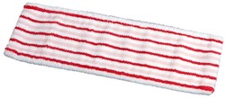 Vermop Sprint vlakmop Brush 40cm microvezel wit/rood Borstelmop, voorgewassen
