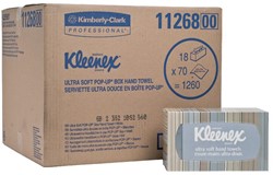 Kleenex interfold handdoeken Ultra soft wit medium 1126 1lgs. 26x22.6cm Doos 18x70 dk