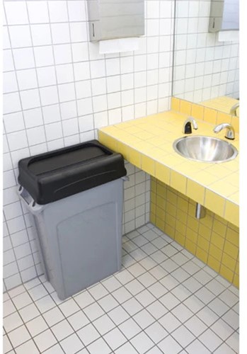 Rubbermaid tuimeldeksel Zwart T.b.v. Slim Jim® 3540/3541-2