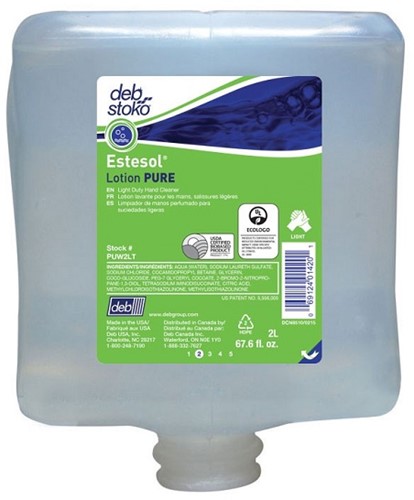 Stoko Estesol Lotion PURE handreiniger zonder geur Doos 4x2L patroon