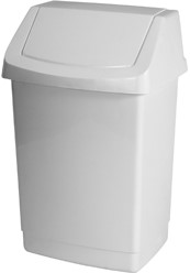 Curver afvalbak Swing Click-It 25L, PP, wit 325x265x505mm