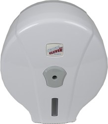 Clean and Clever SMA407 + toiletpapierdispenser Mini Jumbo wit ABS met venster