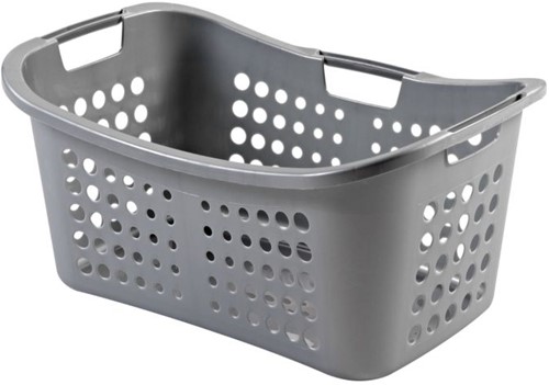 Curver wasmand Victor + 50L. donkergrijs/zilver 590x385x244mm