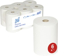 Scott Slimroll handdoekrol Airflex wit 6697 1lgs. 190m x20cm Doos 6 rol