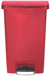 Rubbermaid Slim Jim Front Step-On Pedaalcontainer - Rood - 50 liter