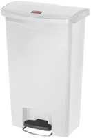 Rubbermaid Slim Jim® container 50L, wit FrontStepOn
