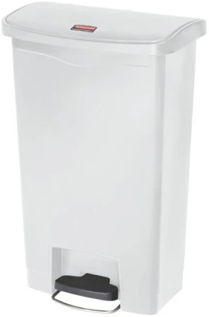 Rubbermaid Slim Jim® container 50L, wit FrontStepOn