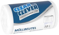 Clean and Clever PRO73 pedaalemmerzakken LDPE 46x52cm 12my wit Rol 50 stuks