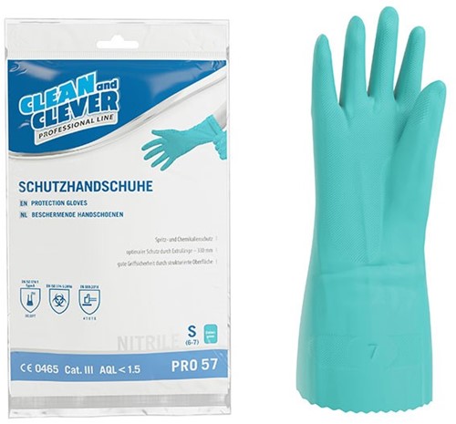 Clean and Clever PRO57 nitril handschoenen groen 