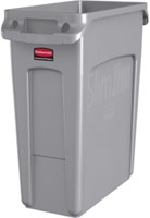 Rubbermaid Slim Jim® container 60L, grijs Met luchtsleuven