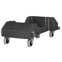 Rubbermaid Slim Jim® Dolly Zwart, verrijdbaar Polypropyleen