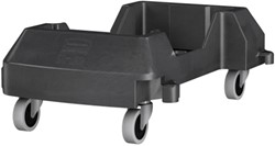 Rubbermaid Slim Jim® Dolly Zwart, verrijdbaar Polypropyleen
