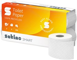 Satino Smart toiletpapier MT1 100% recycled wit 060610 2lgs. 250vel Pak 8x8 rol