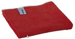 Vikan Basic microvezeldoeken 40x40cm rood 691144 ^ Pak 5 stuks
