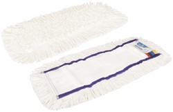 Clean and Clever PRO303 50cm katoenen vlakmop wit met insteekhoezen