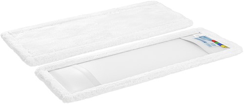 Clean and Clever PRO300 50cm microvezel vlakmop wit met insteekhoezen