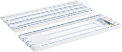 Clean and Clever PRO301 40cm microvezel vlakmop wit/blauw met insteekhoezen