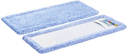 Clean and Clever PRO302 Microvezelvlakmop 40cm blauw met insteekhoezen