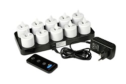 Duni LED set Moving Flame warm wit 192536 oplaadbaar