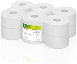 Satino Comfort toiletpapier mini jumbo JT1 180m 317810 ^ 2lgs wit recycled. Pak 12 rol
