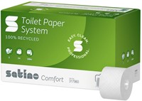 Satino Comfort toiletpapier JT3  recycled helderwit 317960 doprol 2lgs. 100M. Doos 24 rol