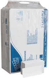 Clean and Clever PRO204 2lgs W-vouwhanddoek wit 20,6x32cm Pak 25x120 stuks