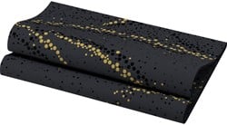 Dunisoft servet 1/4 vouw Golden Stardust Black 200798^ 1lgs 40x40cm Doos 6x60 stuks
