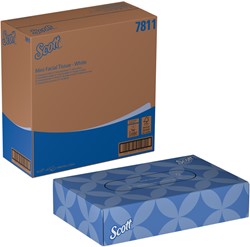 Scott facial tissue mini wit 7811 2lgs. 18.6x17.3cm Doos 78x76dk