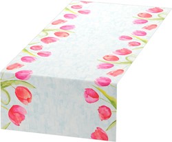 Dunicel tafelloper Tête àTêt Painted Tulips 206389 40cm x24m Doos 4 rol