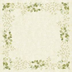 Dunicel Bio napperon Paisley leaves 208444^ 84x84cm Doos 5x20 stuks