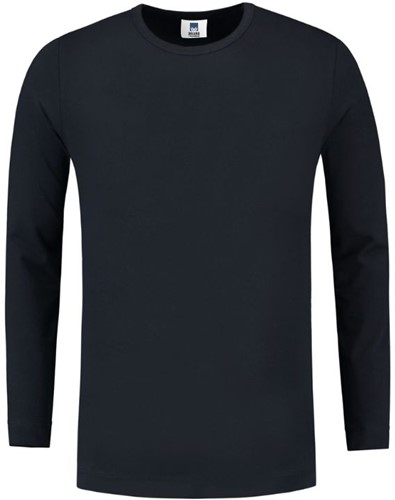 L&S T-shirt  L.M. Mt:XL, navy Body Fit, Cott./Elast., heren