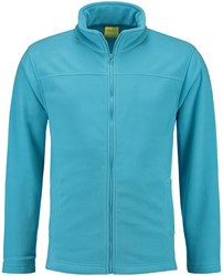 L&S fleecevest cardigan Polar Mt:M, turqoise Regular Fit, heren