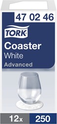 Tork onderzetter wit 470246 8lgs. Ø9cm Doos 12x250 stuks