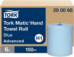 Tork Matic handdoekrol H1 Advanced blauw 290068 2lgs. 150m x21cm Doos 6 rol