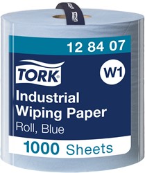 Tork Industrial poetspapier W1 Universal blauw 128407 3lgs. 1000m x37cm Rol 1000vel