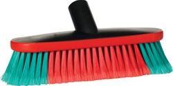 Vikan transport autowasborstel 270mm ovaal rood/groen 475552 watertoevoer