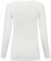 L&S T-shirt  L.M. Mt:S, white Body Fit, Cott./Elast., dames-2